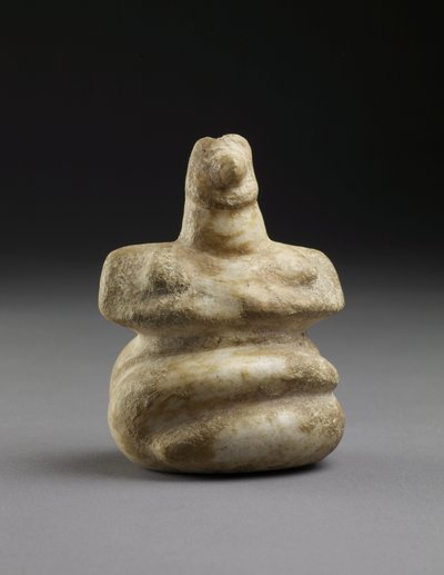Seated figure from Patissia, Cycladic, c.3000-2000 by Greek